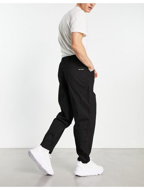 Sixth June carrot fit wide pants in black