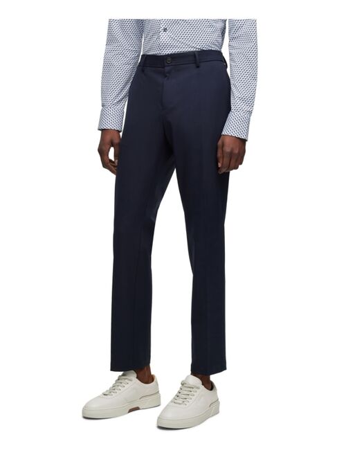 BOSS by Hugo Boss Men's Micro-Patterned Performance Slim-Fit Trousers