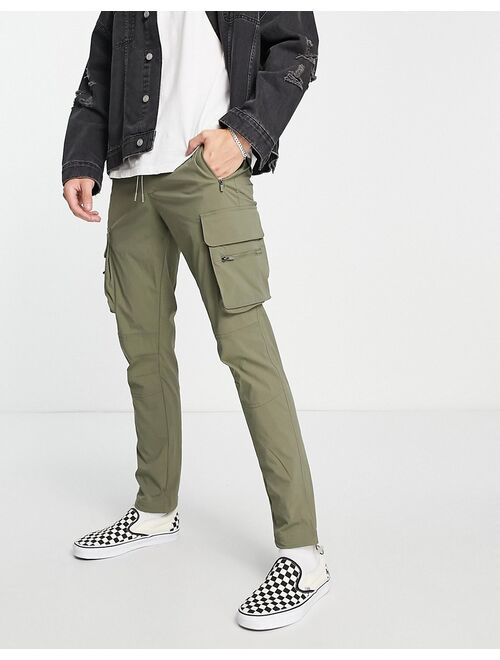 ADPT technical cargo pants in khaki