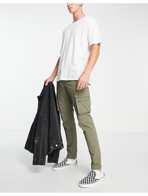 ADPT technical cargo pants in khaki