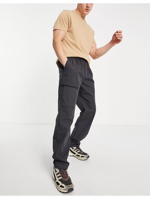 Rains regular fit woven pants in black