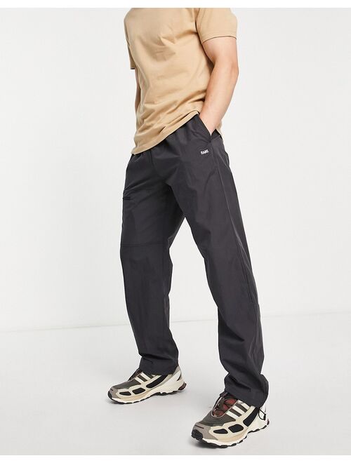 Rains regular fit woven pants in black