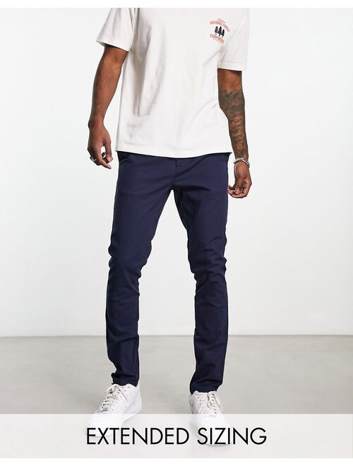 ASOS DESIGN skinny chinos in navy