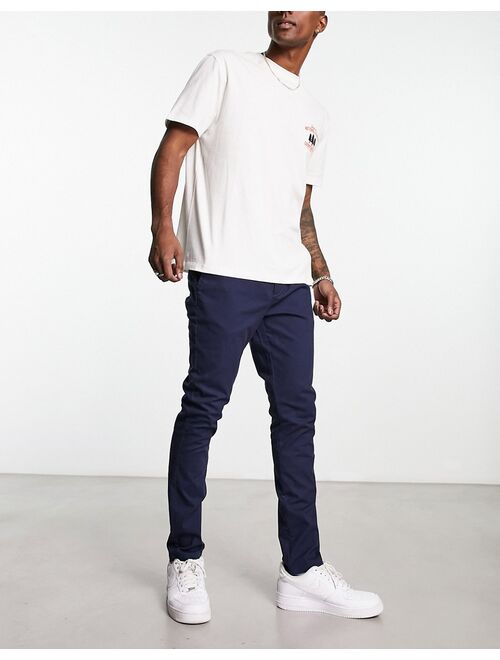 ASOS DESIGN skinny chinos in navy