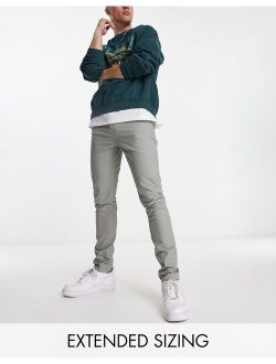 skinny chino pants in light green