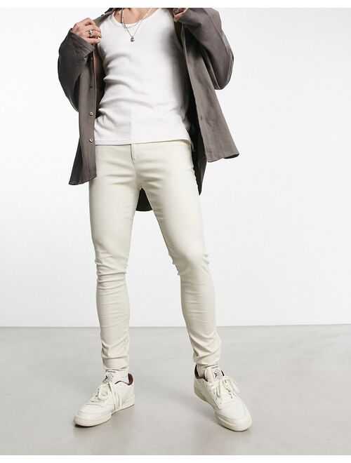 ASOS DESIGN spray on chinos in beige