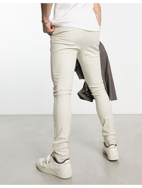 ASOS DESIGN spray on chinos in beige