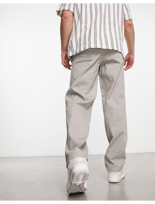 ADPT wide fit chinos in light gray