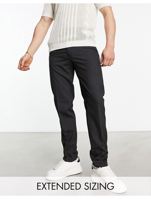 ASOS DESIGN slim dressy pants in charcoal