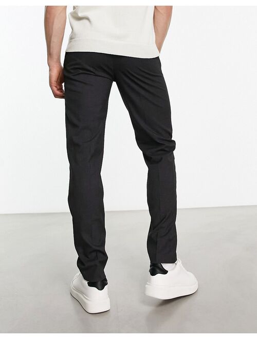 ASOS DESIGN slim dressy pants in charcoal