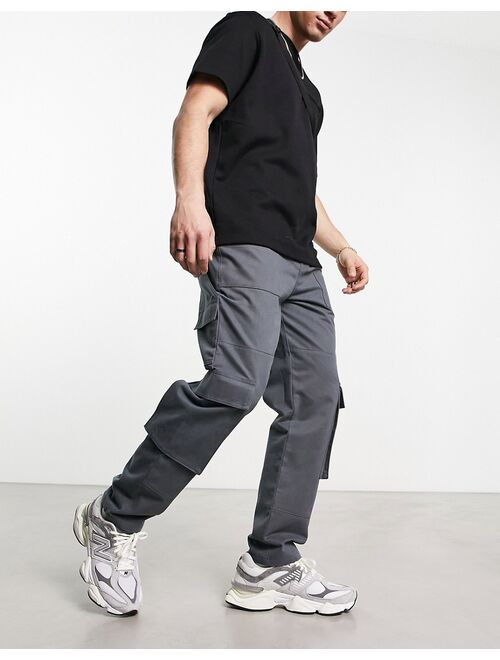 ASOS DESIGN skater cargo pants in charcoal