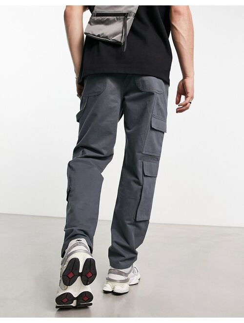 ASOS DESIGN skater cargo pants in charcoal