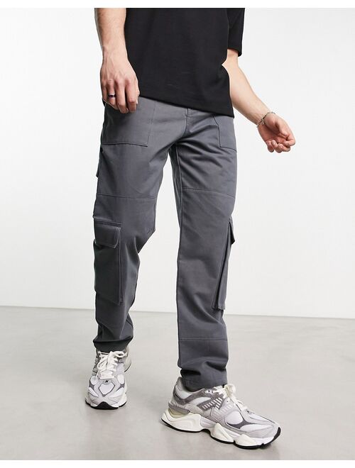 ASOS DESIGN skater cargo pants in charcoal