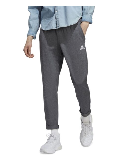 adidas Men's Essentials Performance Single Jersey Tapered Open Hem Jogger Pants