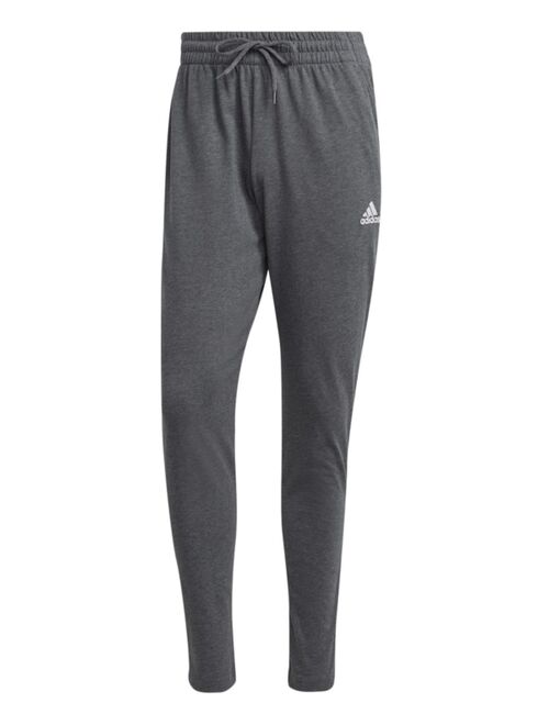 adidas Men's Essentials Performance Single Jersey Tapered Open Hem Jogger Pants