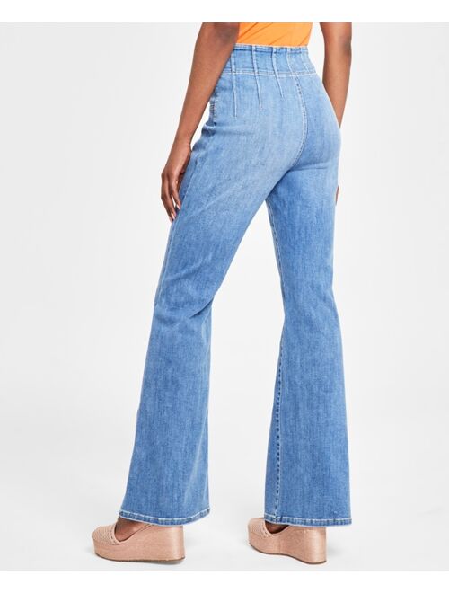 I.N.C. INTERNATIONAL CONCEPTS Women's Double-Shank High-Rise Flare-Leg Jeans, Created for Macy's