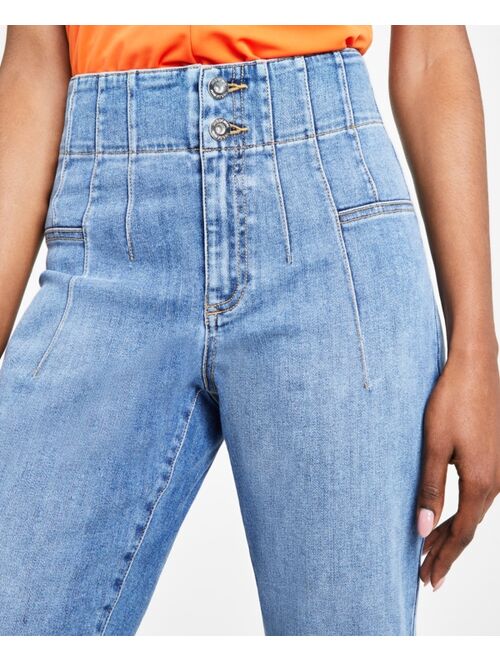 I.N.C. INTERNATIONAL CONCEPTS Women's Double-Shank High-Rise Flare-Leg Jeans, Created for Macy's