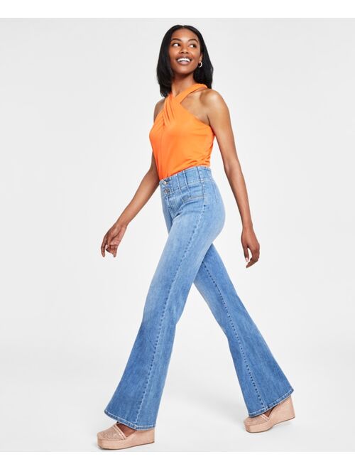 I.N.C. INTERNATIONAL CONCEPTS Women's Double-Shank High-Rise Flare-Leg Jeans, Created for Macy's