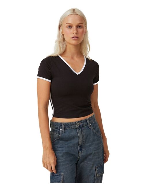 COTTON ON Women's Billie V Retro T-shirt