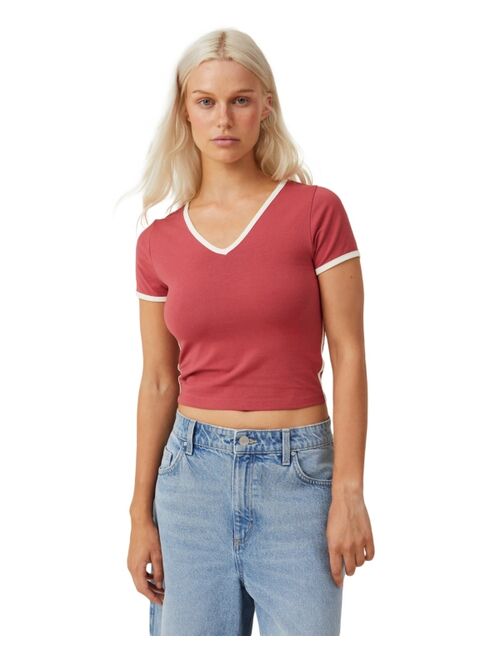 COTTON ON Women's Billie V Retro T-shirt