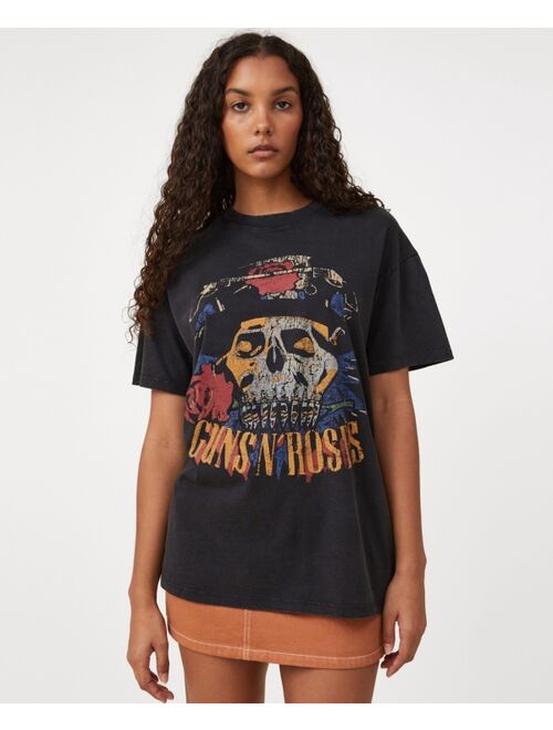 COTTON ON Women's Boyfriend Fit Guns N Roses T-shirt