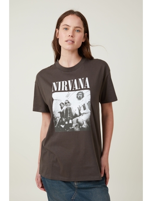 COTTON ON Women's Oversized Fit Nirvana T-shirt