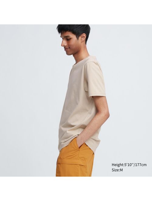 UNIQLO AIRism Cotton UV Protection Crew Neck Long-Sleeve T-Shirt