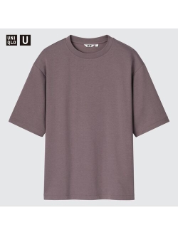 U AIRism Cotton Oversized Crew Neck Half-Sleeve T-Shirt