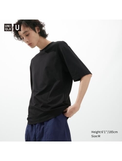 U AIRism Cotton Oversized Crew Neck Half-Sleeve T-Shirt