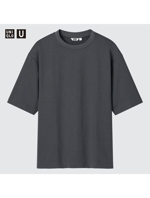 UNIQLO U AIRism Cotton Oversized Crew Neck Half-Sleeve T-Shirt