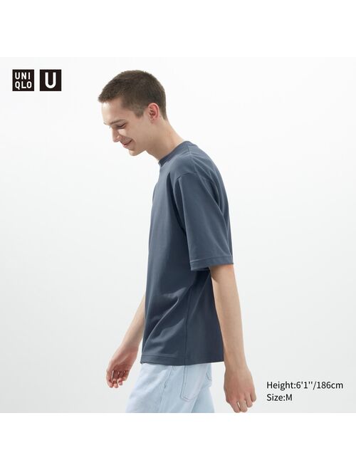 UNIQLO U AIRism Cotton Oversized Crew Neck Half-Sleeve T-Shirt