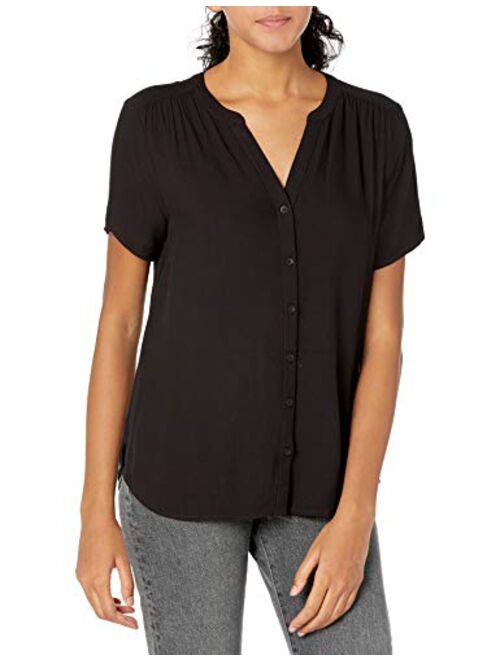 Amazon Essentials Women's Short-Sleeve Woven Blouse