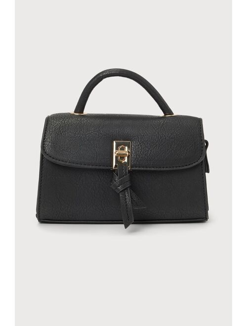 Lulus Clean Vibe Black Mini Crossbody Bag