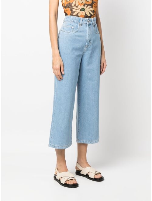 Kenzo Sumire cropped wide-leg jeans