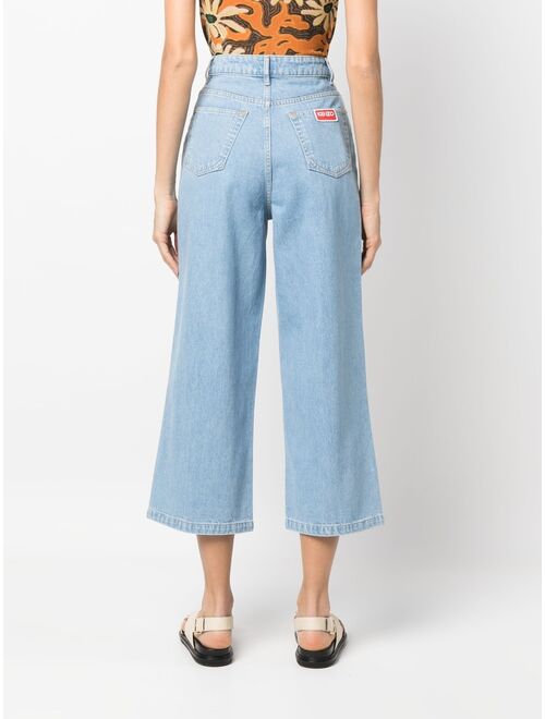 Kenzo Sumire cropped wide-leg jeans