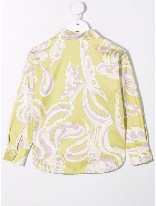 PUCCI Junior graphic-print long-sleeve shirt