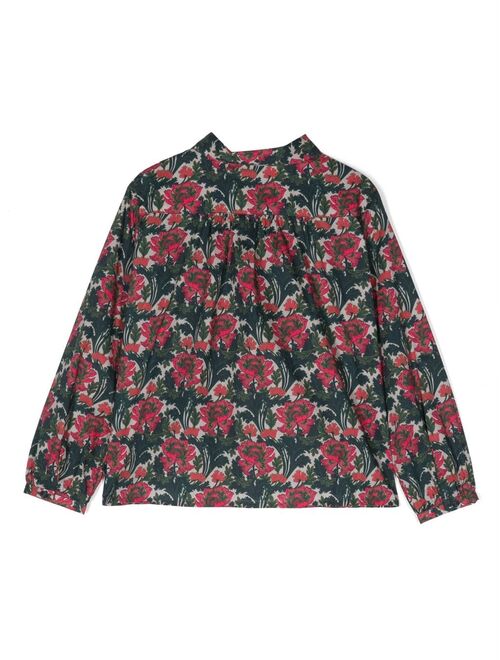 Bonpoint floral-print cotton shirt