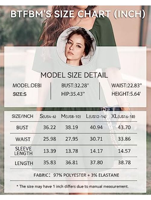 BTFBM Women Summer Dresses 2023 Square Neck Short Sleeve Cutout Crossover Waist Casual Party Tiered A-Line Mini Dress