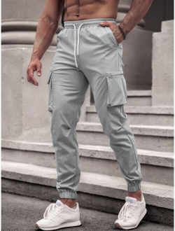 Manfinity Homme Men Drawstring Waist Cargo Pants