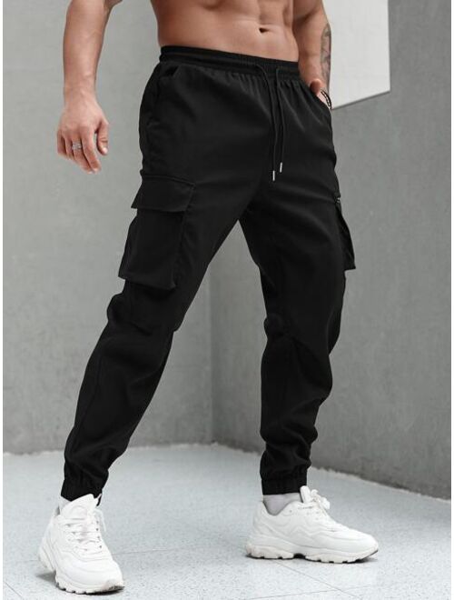 Manfinity Homme Men Drawstring Waist Cargo Pants