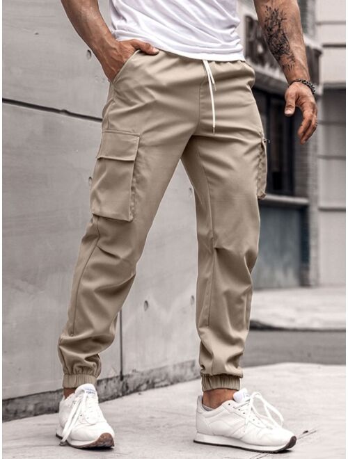 Manfinity Homme Men Drawstring Waist Cargo Pants