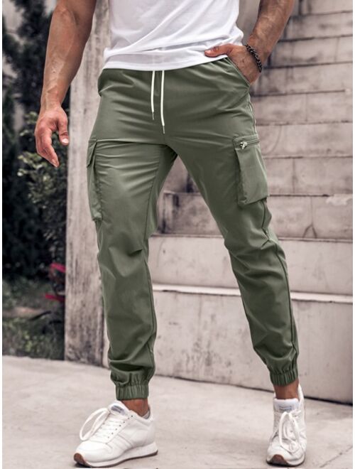 Manfinity Homme Men Drawstring Waist Cargo Pants