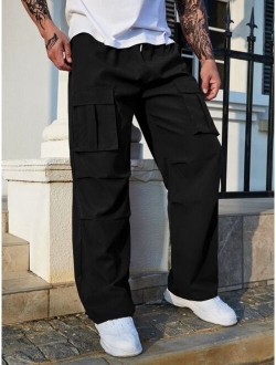 Manfinity Homme Men Flap Pocket Side Cargo Pants