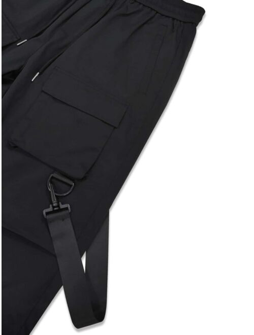 Manfinity EMRG Men Flap Pocket Buckle Detail Drawstring Waist Cargo Pants