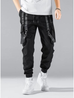 Manfinity EMRG Men Flap Pocket Buckle Detail Cargo Pants