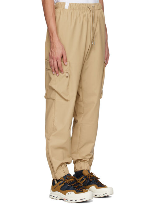 RAINS Beige Regular Cargo Pants