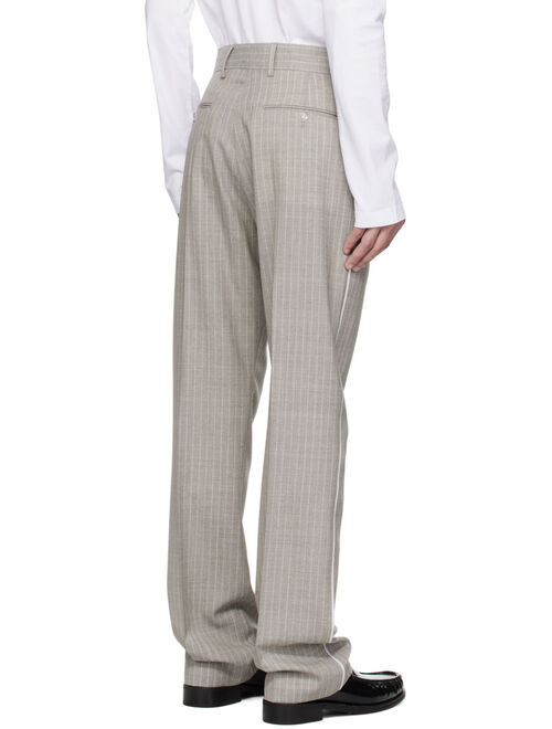 Acne Studios Gray Pinstripe Trousers