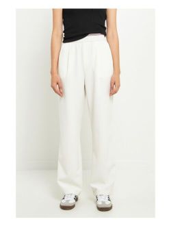 GREY LAB Women's Elastic Trim Wide Pants