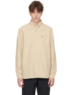 FRED PERRY Beige Embroidered Shirt