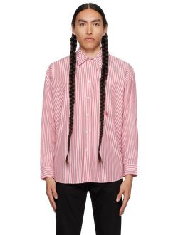 Red & White 'SRC' Oversized Shirt